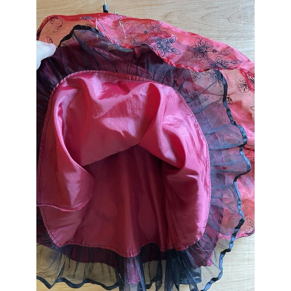 Blueberi Boulevard Dress Girls Size 2T Black Red Velvet Organza